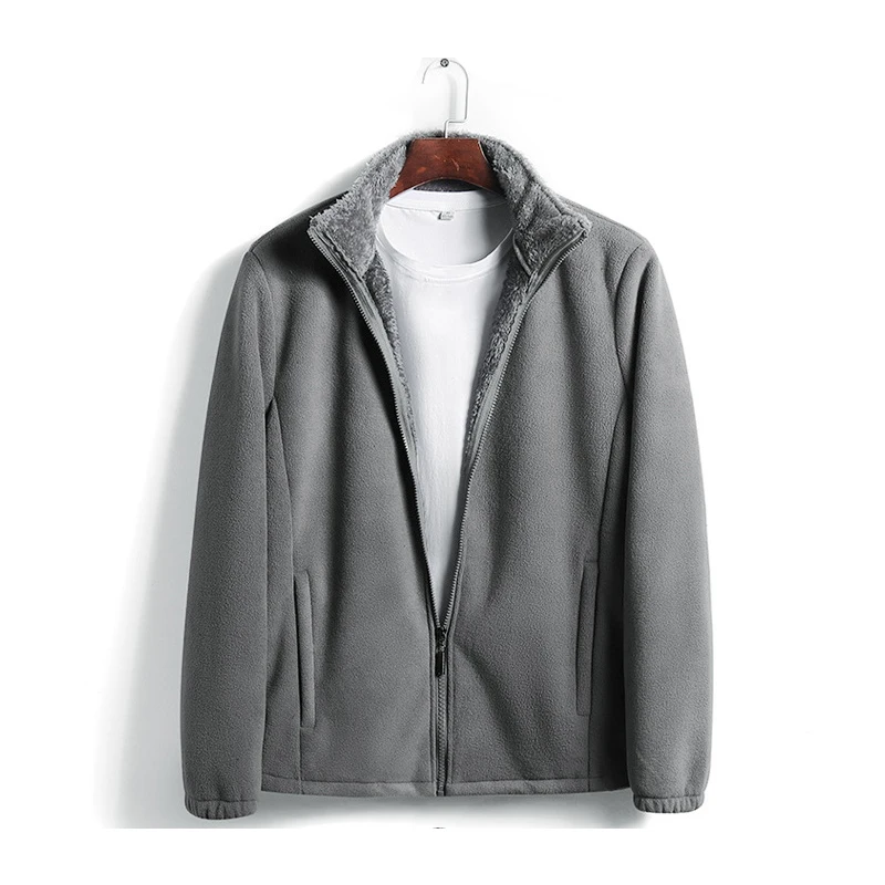 

CHANWELL 2019 Winter Men Coat Long Sleeve Turtleneck Warm Men Solid Jacket Oversize Plus velvet Streetwear Men Clothes Plus Size