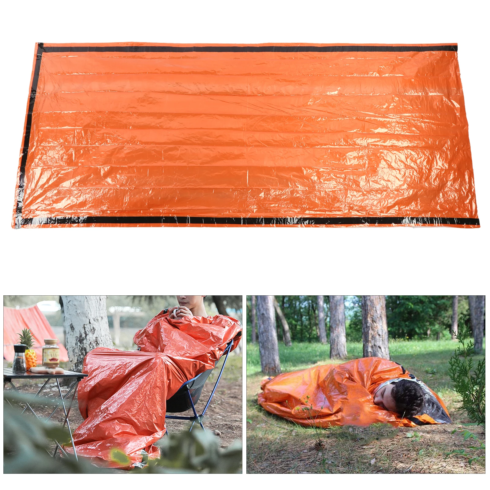 

Emergency Rescue Thermal Blanket Reusable Survival Sleeping Bag Portable Waterproof Bivvy Sack for Outdoor Camping Hiking