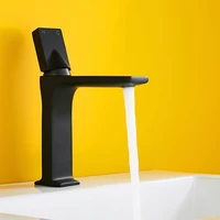 nordic style brass matte white black basin faucet single handle soft water outlet hot and cold water basin tap bathroom