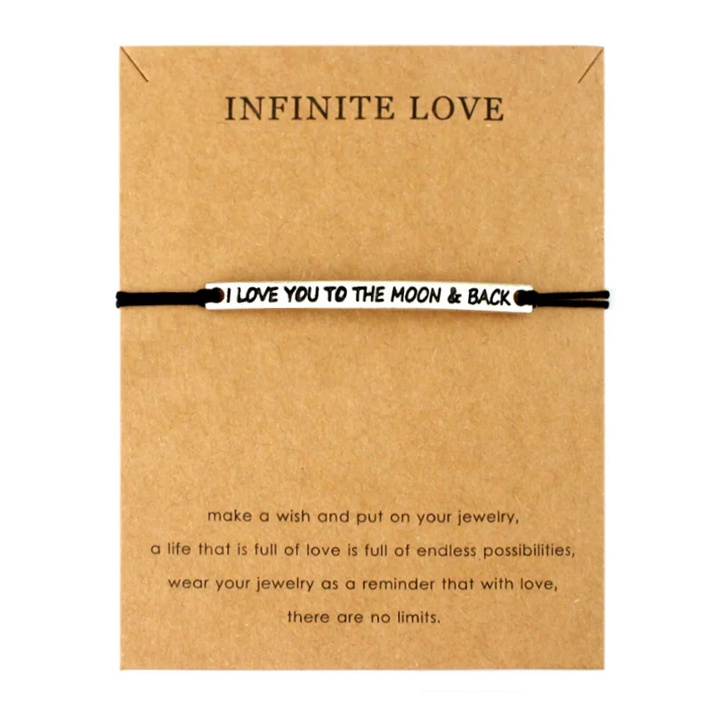 Браслеты унисекс в виде Луны и звезды регулируемые ювелирные украшения на удачу