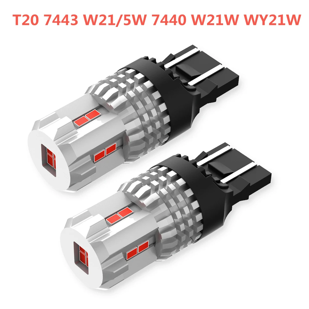 

AUXITO T20 7443 светодиодный 12V Красный Стоп светильник 21/5W W21W BAY15D 1157 3157 Светодиодная лампа стоп-сигнал для Toyota Corolla 150 e150 Camry Auris