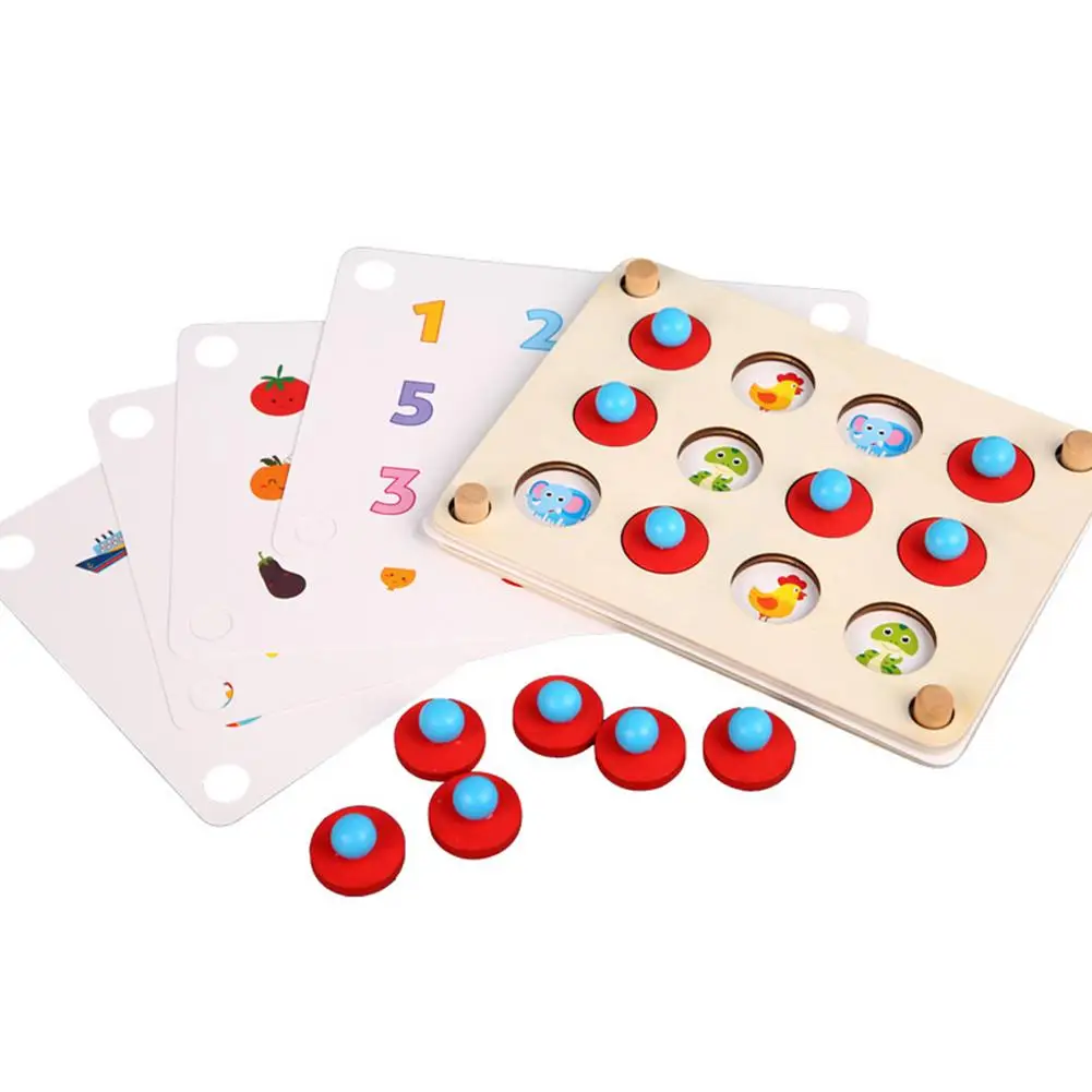 

Montessori Toys Interaction Game For Parent-child Memory Match Chess Popular Party Game Wooden Educational Toy For Children