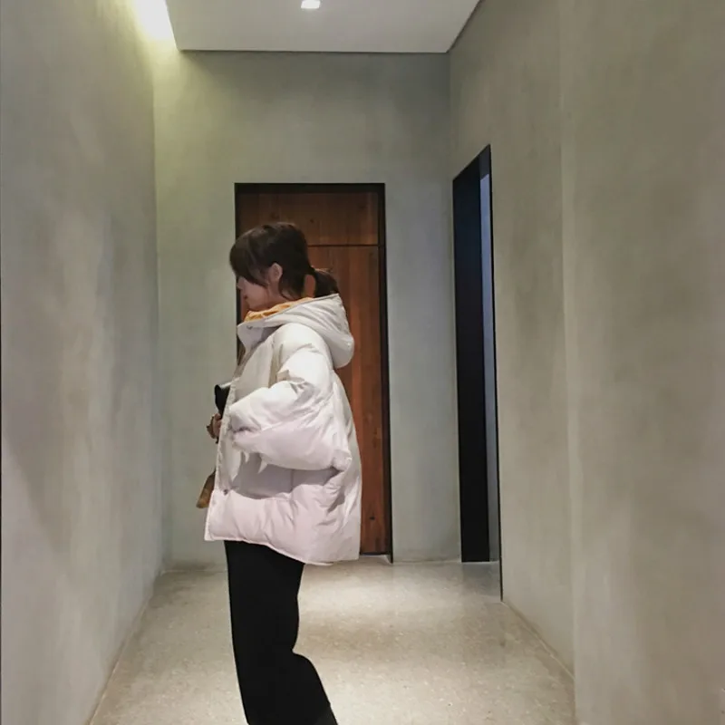 

2020 Korean Version Women Students Kawaii Winter Clothes Style Sweet Womens Clothing With Hooded Keep Warm Loose Bread Coat