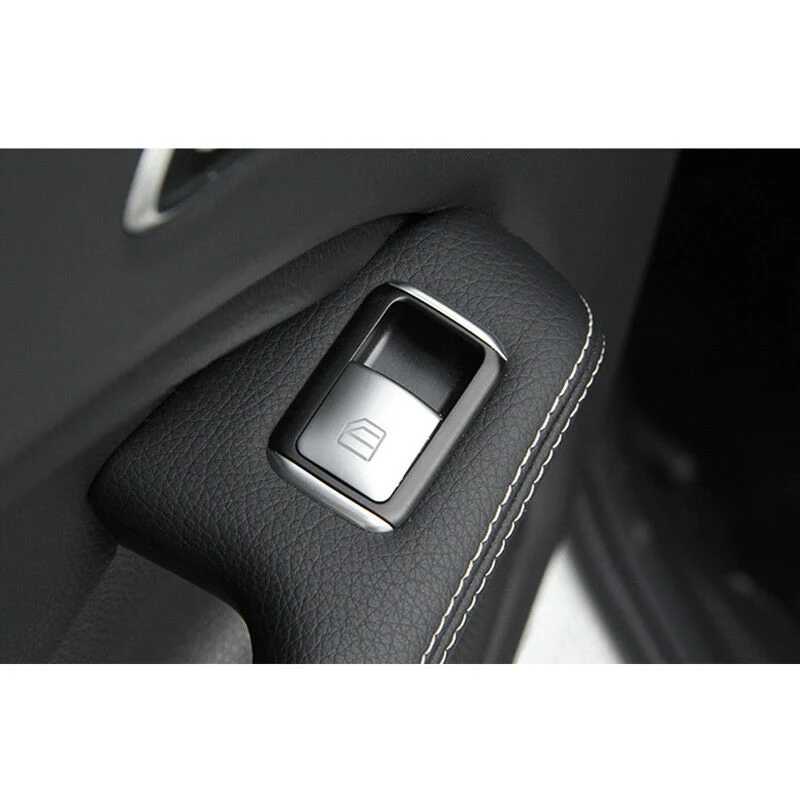 

Door Button Switch Trim Chrome Decal Decorative For Mercedes-Benz A/B/C W204/EW212 14pcs Frame