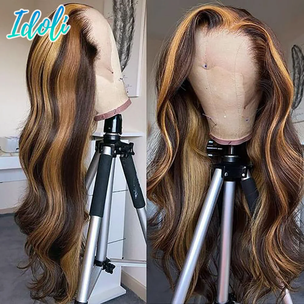 4/27 парик из человеческих волос с эффектом омбре бразильский неповрежденной