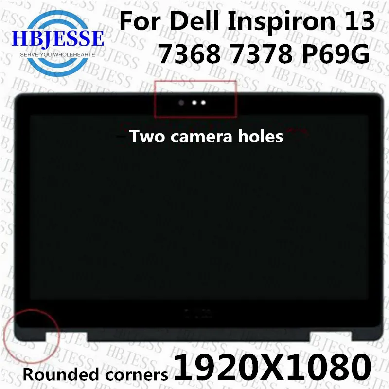 ЖК дисплей 13 3 дюйма с дигитайзером в сборе и рамкой для Dell Inspiron 7368 7378 IPS FHD