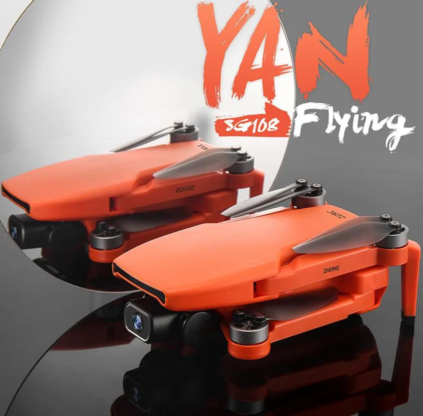 

HOSHI SG108 orange Drone 4K Hd 5G Wifi Gps Dron Borstelloze Motor Fpv Vlucht Voor 25 Min Rc Afstand 1Km Quadcopter