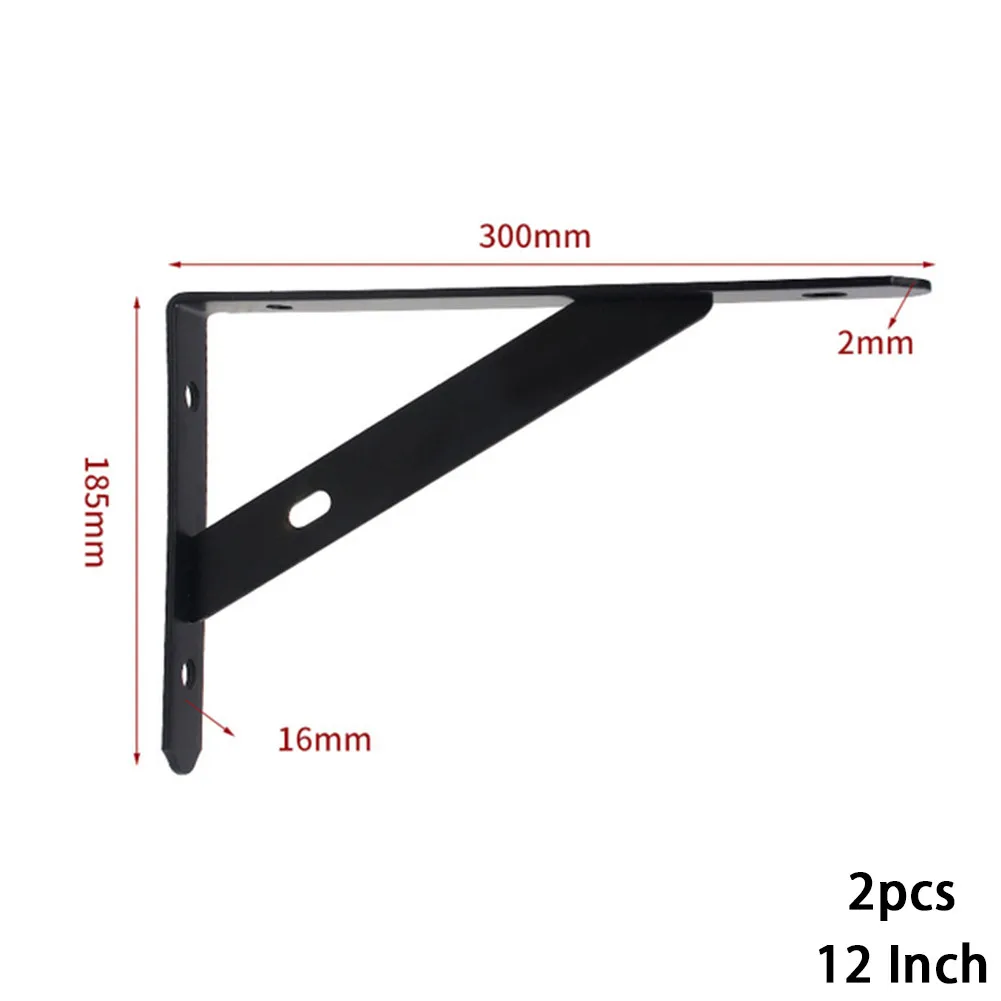 

2 Pcs Metal Shelf Cold Rolled Steel Bracket L Shape Thickened Corner Brace Shelf Right Angle Bracket 2mm For Kitchen And House