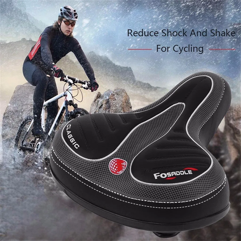 

Comfortable Wide Big Bum Bike Bicycle Gel Cruiser Extra Sporty Soft Pad Saddle