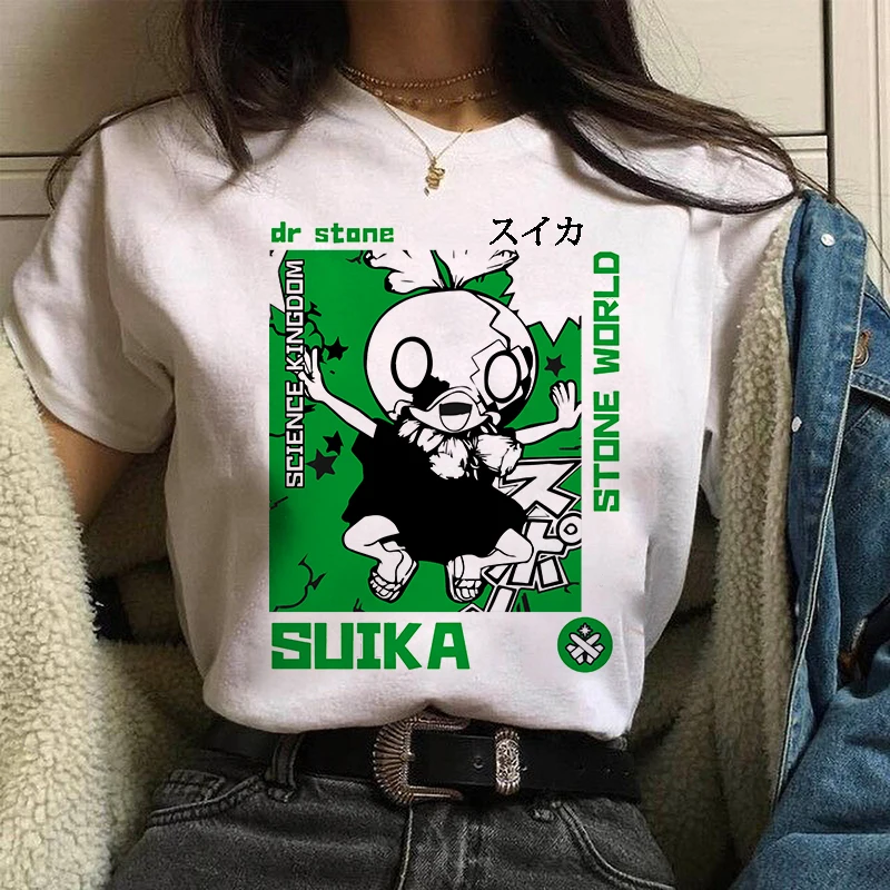 

Cotton Dr. Stone Stone Wars Anime Comics Cartoon Manga Top Oversized Tee Female/Man T-Shirt Printed Streetwear Graphic t shirt