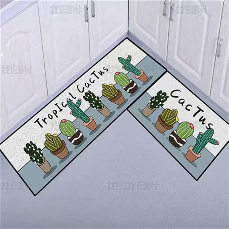 

Cartoon Kitchen Carpet Non-Slip Kitchen Mat Area Rugs Absorbent Living Room Bathroom Bath Carpet Entrance Doormat Floor Mat Rug