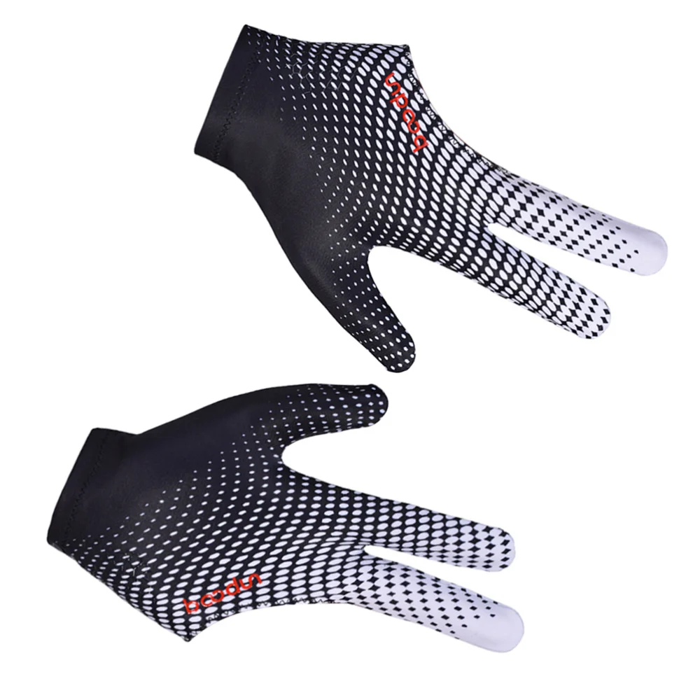 

1pc 3 Fingers Glove High Elastic Anti-slip Billiards Glove Breathable Snooker Glove (Leaves)