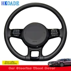 Кожа из микроволокна на заказ для Volkswagen VW Beetle чехол рулевого колеса автомобиля-2012, 2016-2013 гг., интерьер автомобиля