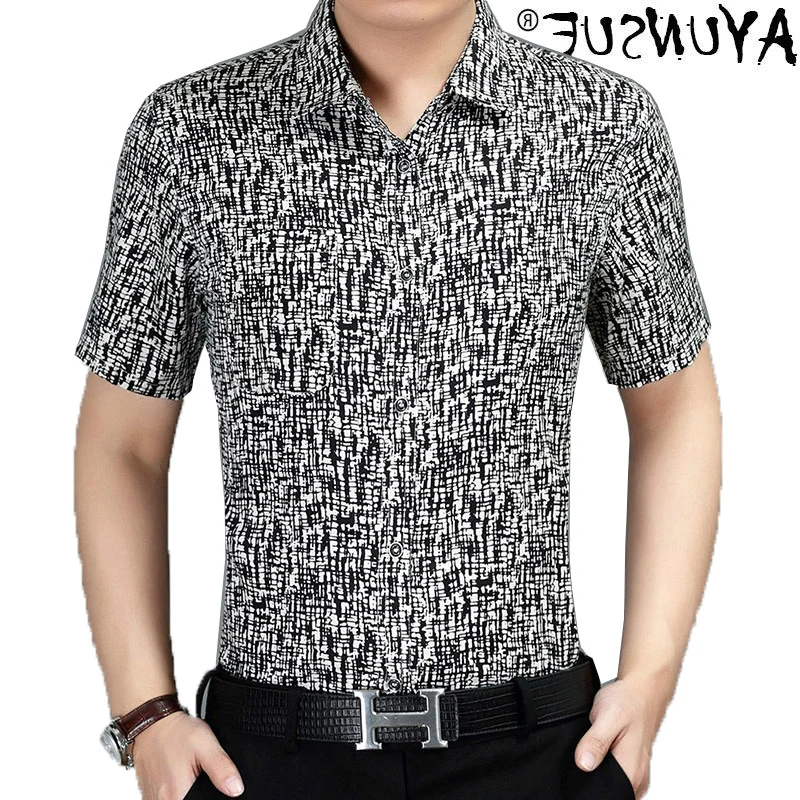 

100% Silk men's shirt, Casual Short Sleeve Shirt, tight, 2010, kj1241