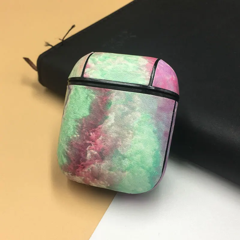 marble pattern earphone cases for apple airpods 2 1 pro hard pc case cover charging funda for airpods pro 3 2 1 protective cover free global shipping