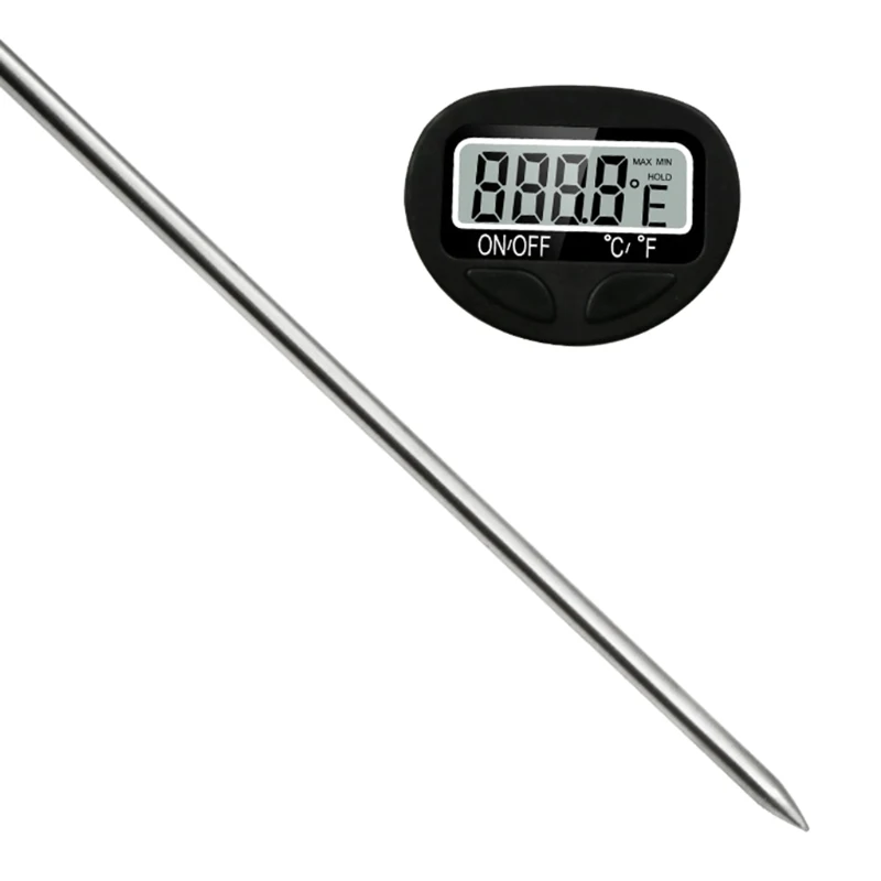 Digital Meat Thermometer Instant Read Food Probe Large LCD Dispaly Thermometer Compatible with Kitchen Cooking BBQ images - 6