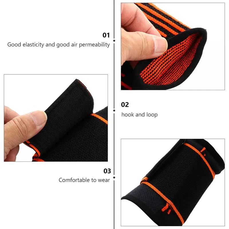 

2pcs Wrist Band Sweatband Durable Useful Wrist Protector For Woman Braces & Supports
