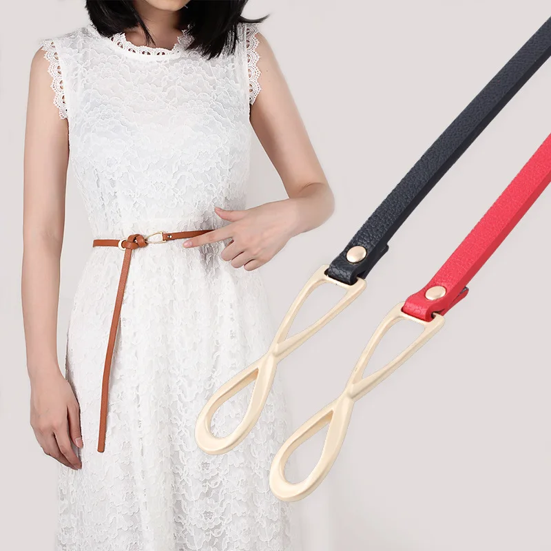 Женский тонкий ремень ярких цветов из искусственной кожи для платья SE51 |