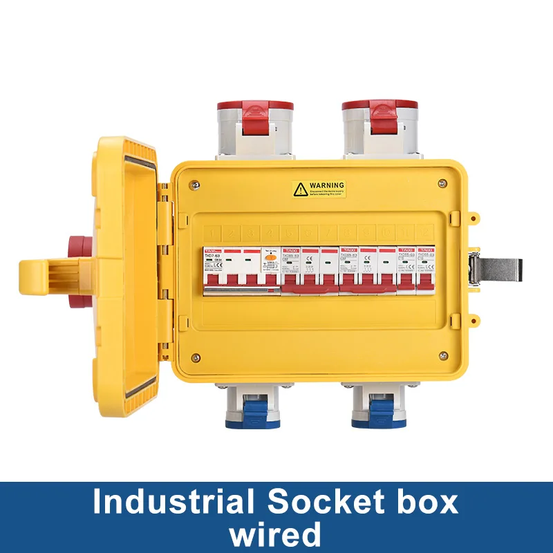 

Outdoor waterproof Industrial socket box with MCB RCBO switch 110V 220V 16A UK US EU FR IT distribution box IP44/IP65