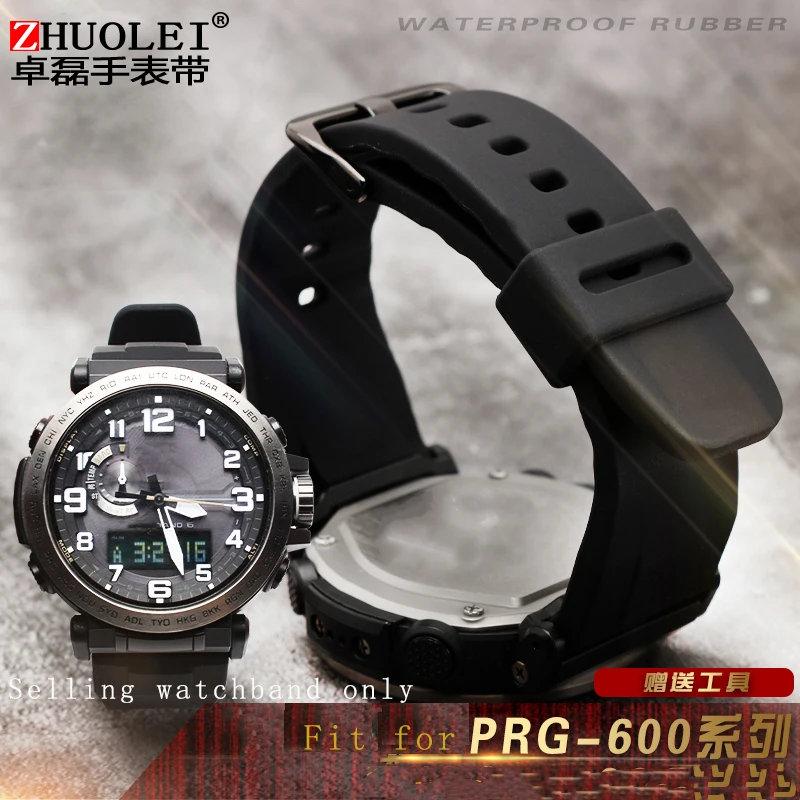 Спортивный силиконовый ремешок подходит для PRG 600YB 650 PRW 6600 часов с 24 мм Для мужчин