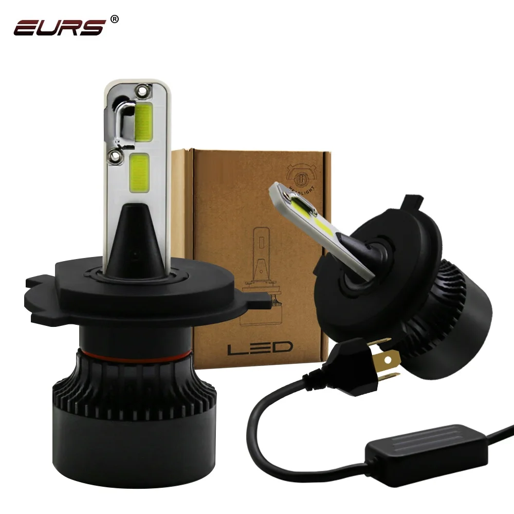 

EURS 2Pcs H7 LED H4 Car Headlight Bulb M3S COB H11/H8/H9 H1 H3 9005/HB3 9006/HB4 H27 6000lm 6000K 12V 24V Auto Voiture headlamp