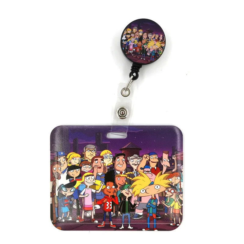 

Funny Cartoon Characters Fashion Women Card Holder Lanyard Colorful Retractable Badge Reel Nurse Doctor Student Exhibition