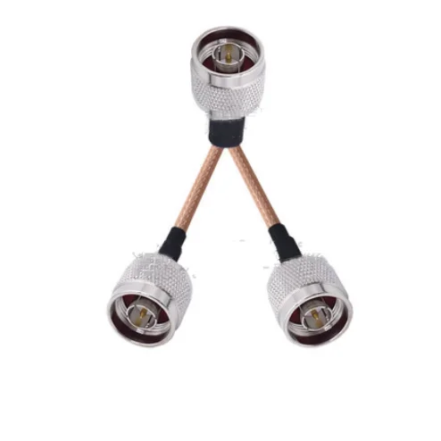 

N Male to 2 N Male Connector RF RG316 Pigtail Y Extension Cable