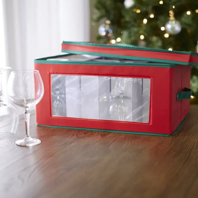 Cofre de almacenamiento para copa de vino tinto-2