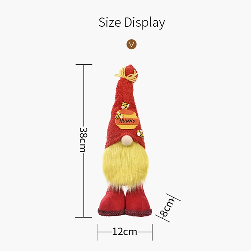 

2021 Bumble Bee Striped Gnome Lemon Faceless Doll Tree Hanging Ornament Doll Decorative Plush Doll Little Angel