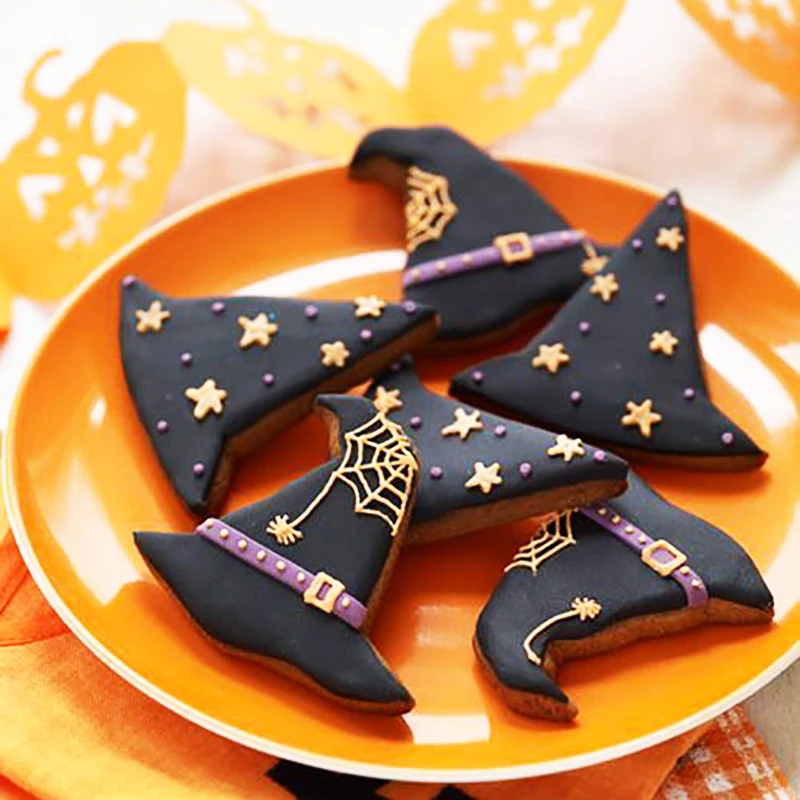 

6pcs Halloween Pumpkin Ghost Theme Stainless Steel Cookie Cutter Halloween Baking Biscuit Chocolate Mold Cake Decorating Tools