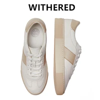 withered 2021 ss england style patchwrok sneakers women genuine leather vulcanized shoes women shoes casual training shoes woman