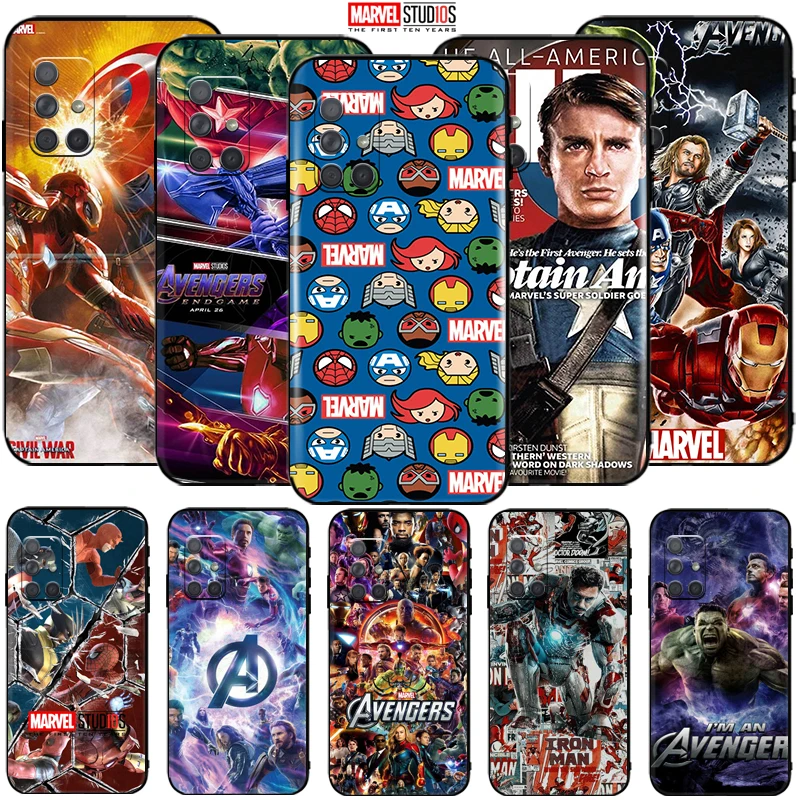 

Marvel Phone Case For Samsung Galaxy A01 A11 A21 A21S A31 A41 A51 A71 A12 A22 A32 A52 A72 Funda Cover Avengers Iron Man Hulk