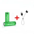 2 шт., перезаряжаемые литиевые батарейки 1,5 в, МВт-ч