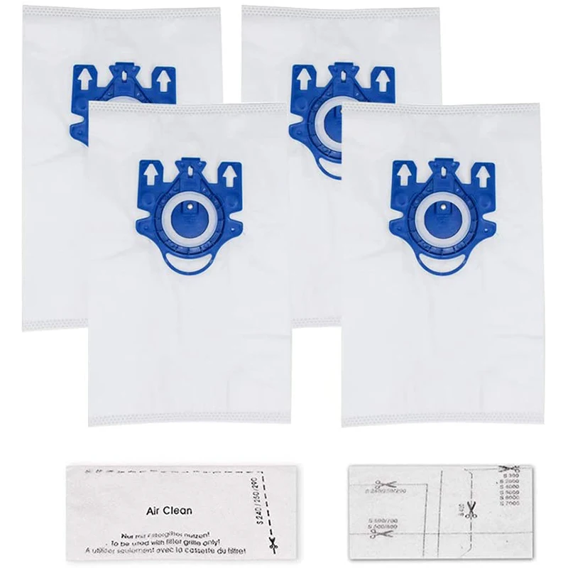 

Replacement Airclean 3D Bags Compatible for Miele GN Canister Vacuum Cleaner Parts 4 Pack Dust Bags + 1 Set Filters