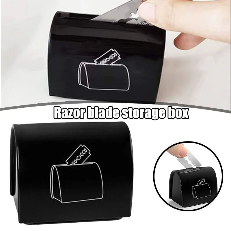 

High Quality Portable Blade Disposal Case Safe Storage Bank for Used Safety Razor Blades Mini Metal Storage Box