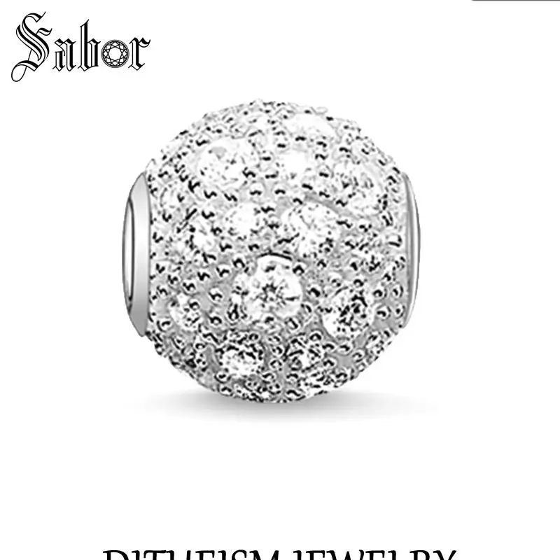 Женские бусины сделай сам амулет с дробленым ПАВЕ ювелирные изделия серебряного