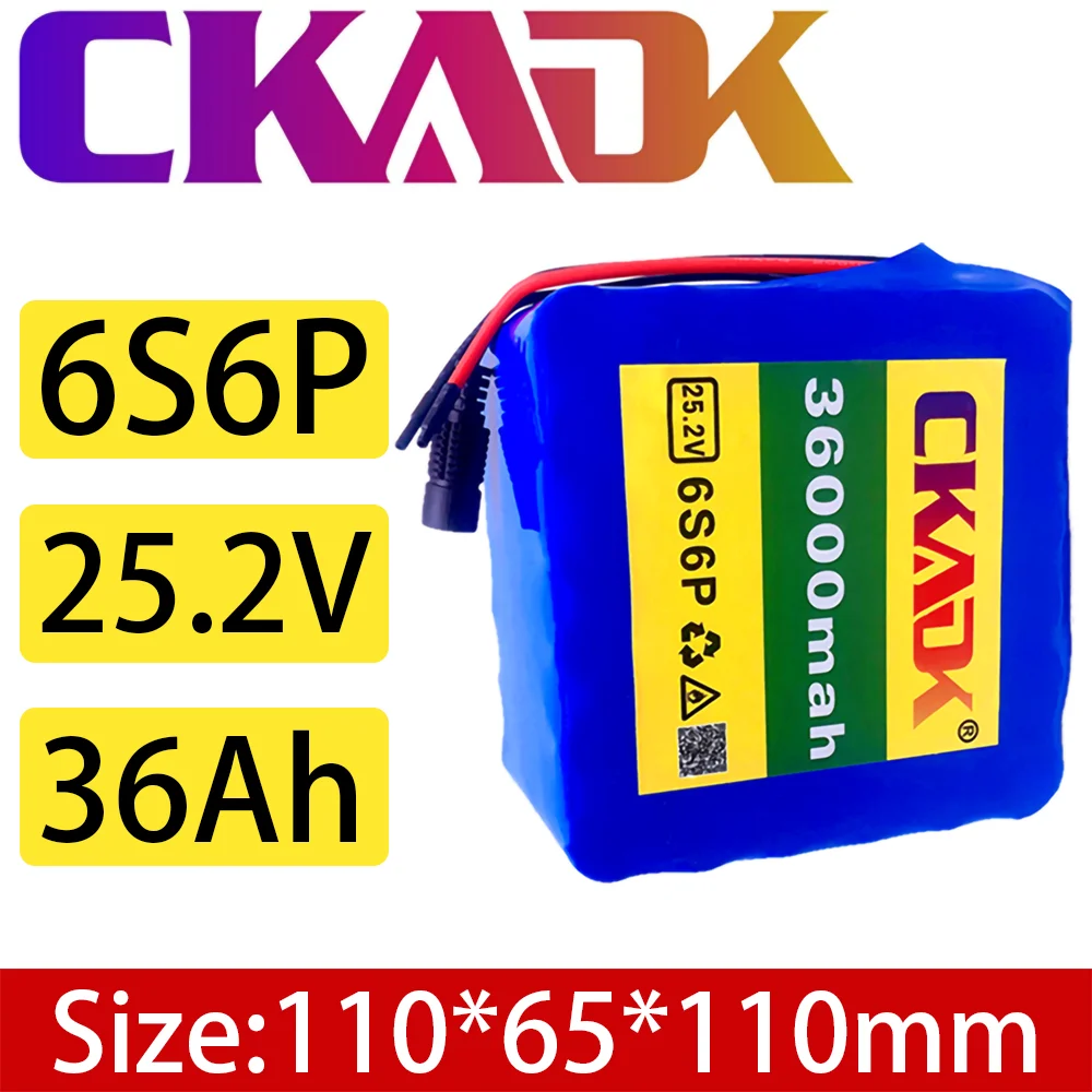 

NEW Lithium ion battery 24 V 36ah 6s6p 25.2v 36000 MAH, used for electric bicycle, scooter, wheelchair, with BMS