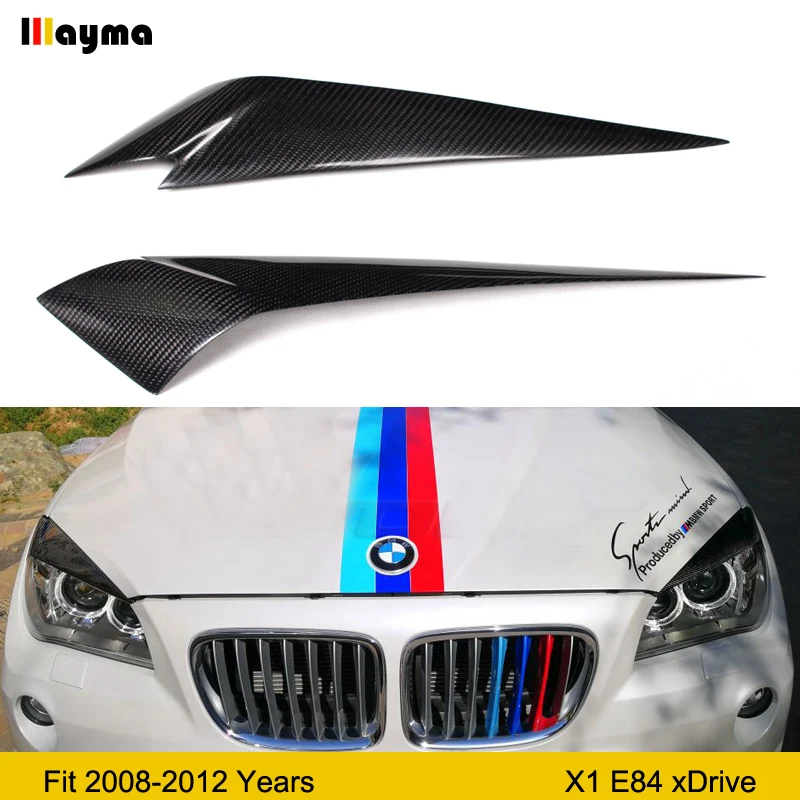 

Автомобильные брови из углеродного волокна для BMW X1 sDrive18i xDrive20i 25i 28i 35i 2008-2015 года, лампа для век E84, передние брови