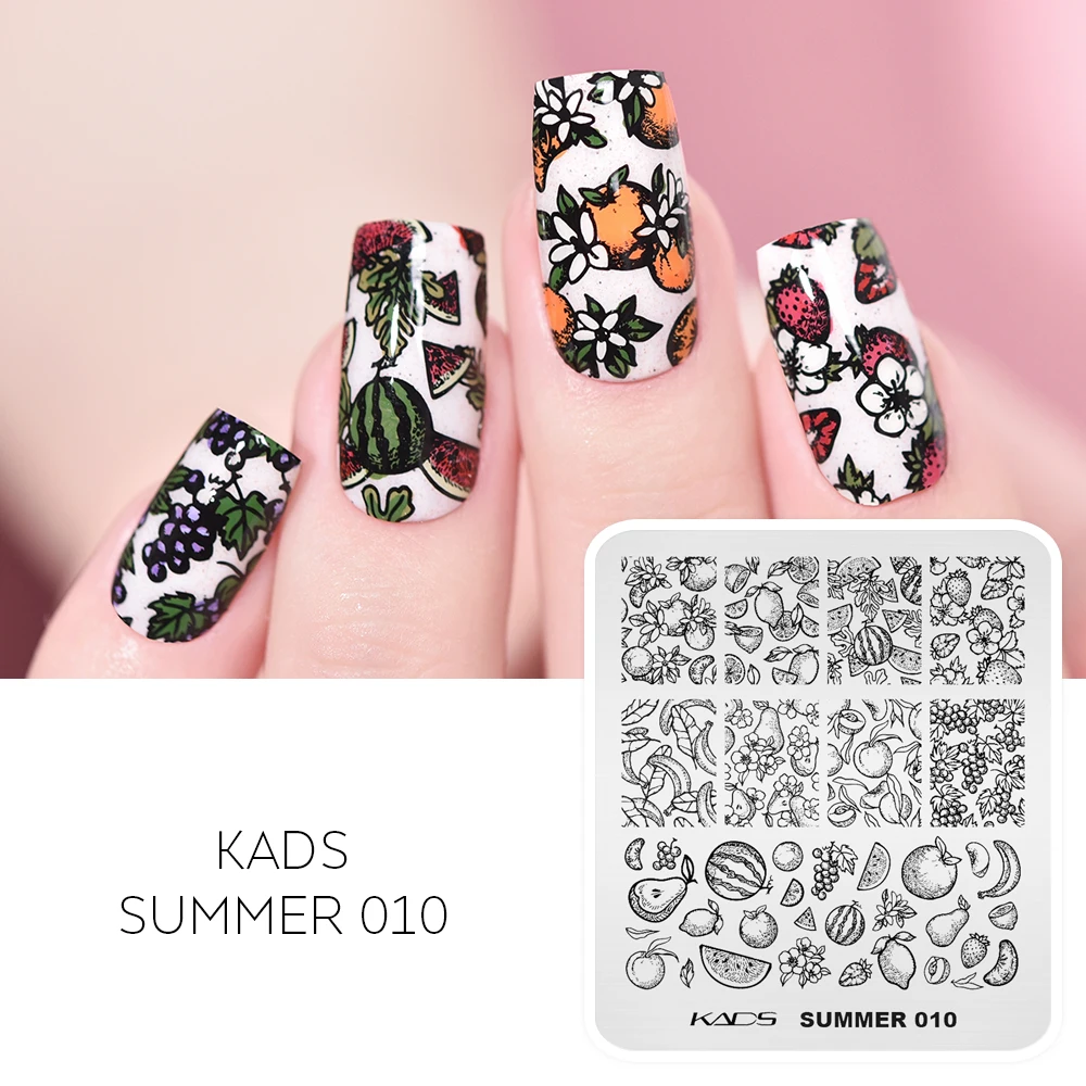 

KADS Stamping Plate Nail Stamp Template Animal Nail Stamping Plates 2021 Design Stencils Flower Chinese Geometry Line Image