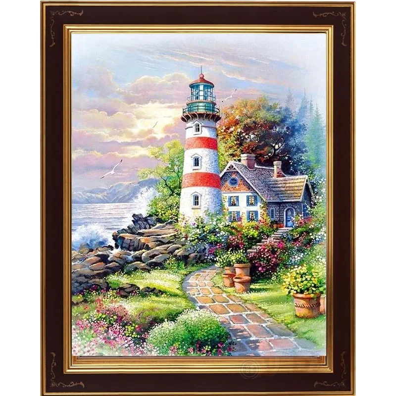 Алмазная 5D картина Маяк полноразмерная/круглая вышивка сделай сам крестиком