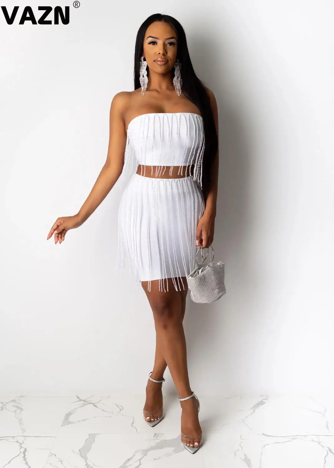 Белое и черное летнее пляжное женское сексуальное 2019 комплект без рукавов из 2