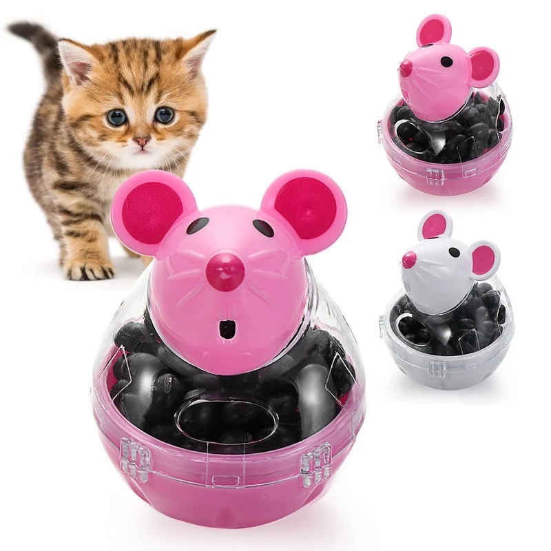 Игрушки для кошек веселая кормушка котят имитация мыши утечки еды шары