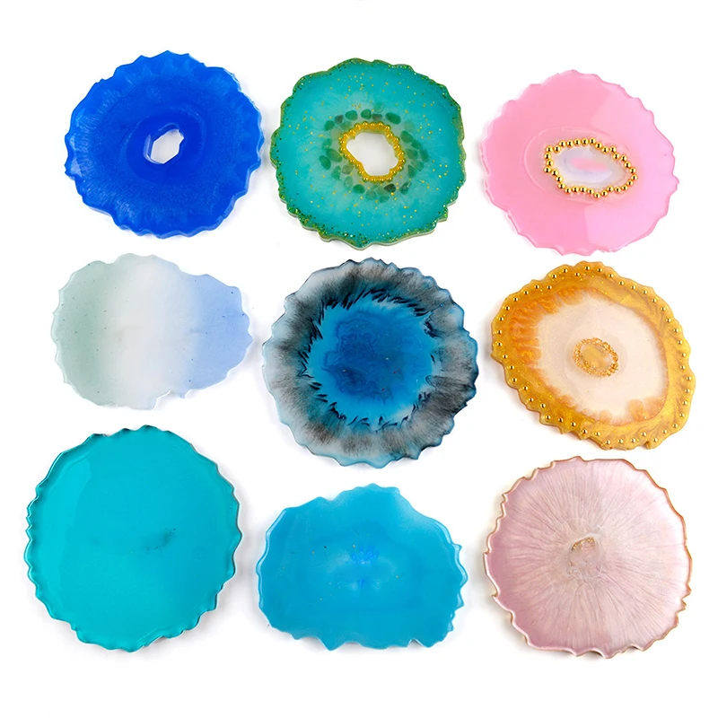 Economical Agate Coasters Resin Casting Mold Silicone Jewelry Making Epoxy Mould Craft Tools ds99 | Дом и сад