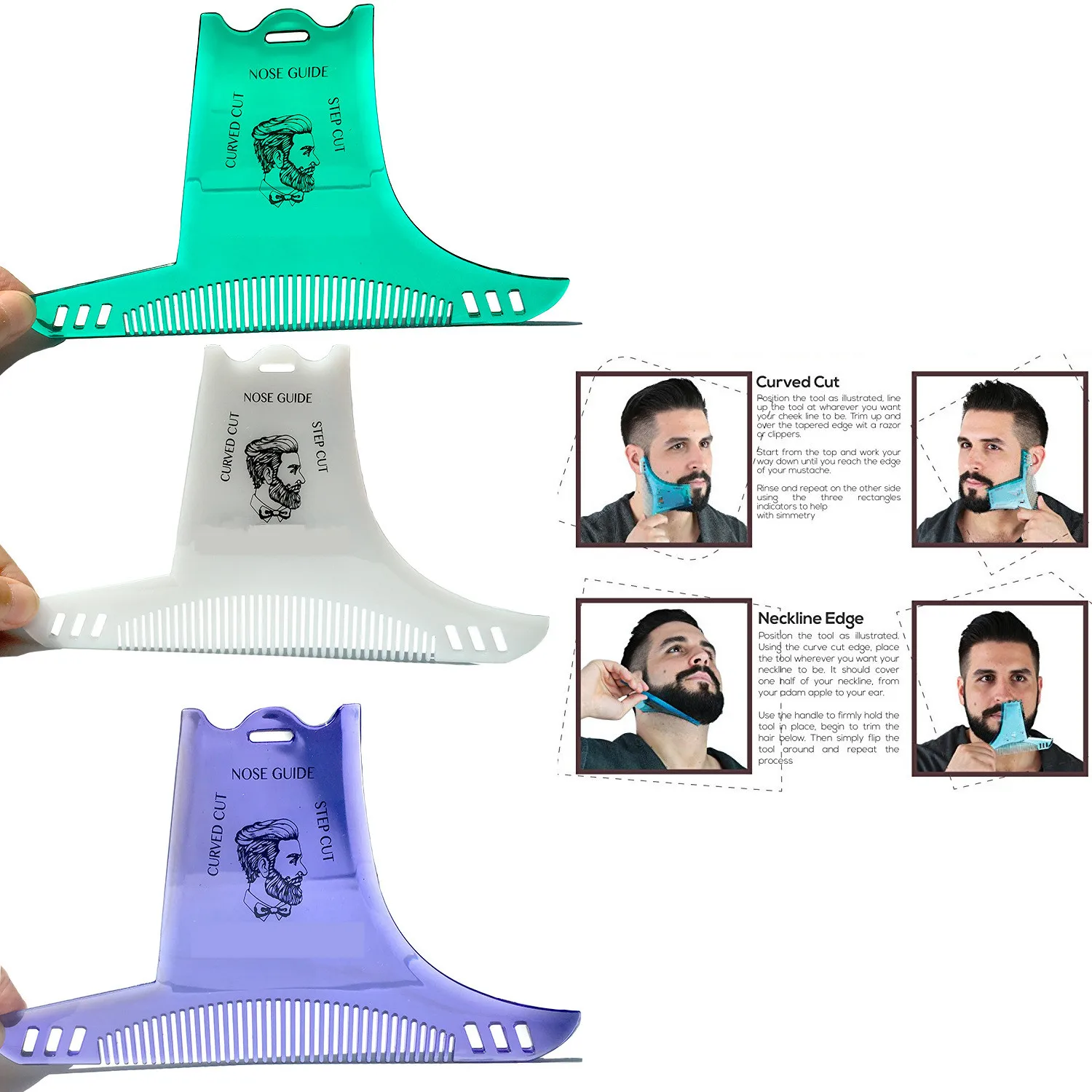 1 шт. новый шаблон для формирования бороды мужчин Расческа Стайлинг