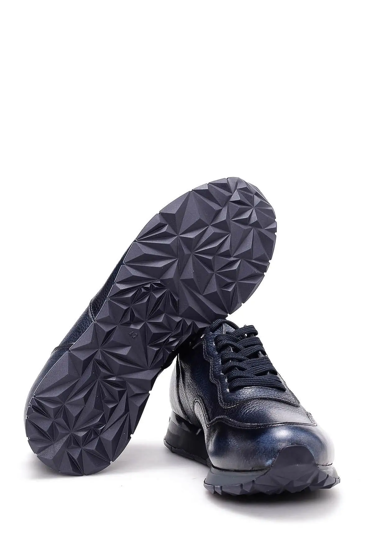 Derimod Genuine Leather Navy Blue Men 'S Sneaker