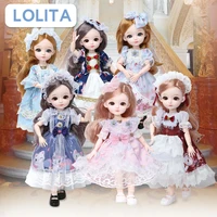 new 16 12 inch 31cm bjd doll 23 joints lolita clothes big eyes plastic toys musical doll girls childrens fashion birthday gift