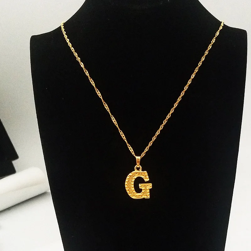 

New Letter Initial Necklace For Women Stainless Steel Gold A-Z Alphabet Pendant Necklace Jewelry Gifts