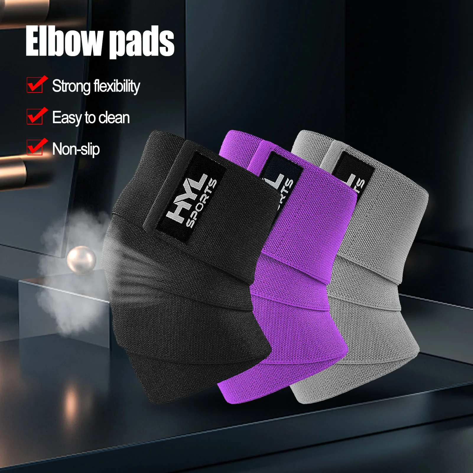

Wrist Elbow Knee Wraps Elastic Straps Brace Support Protector For Weightlifting Workout Bodybuilding Gym Fitness Man Women