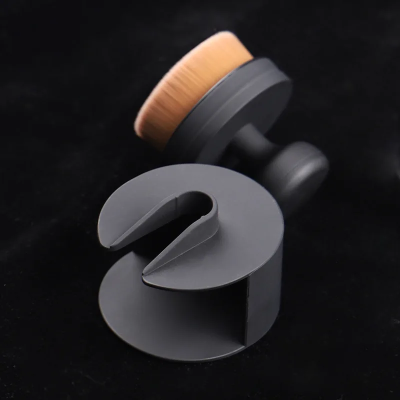 

Round head foundation brush portable PVC handle rayon hair beauty makeup tool cosmetic brush