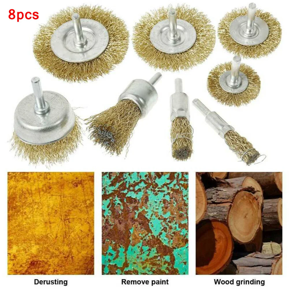 

Wheel Wire Brush Brush Set Drill Steel Metal Cleaning Rust Sanding Office